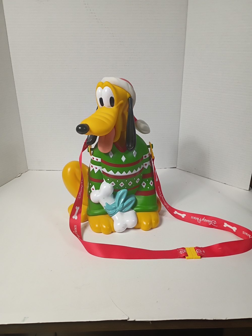 Disney Pluto Holiday Popcorn Bucket - Yellow, Green, Red, White, Teal